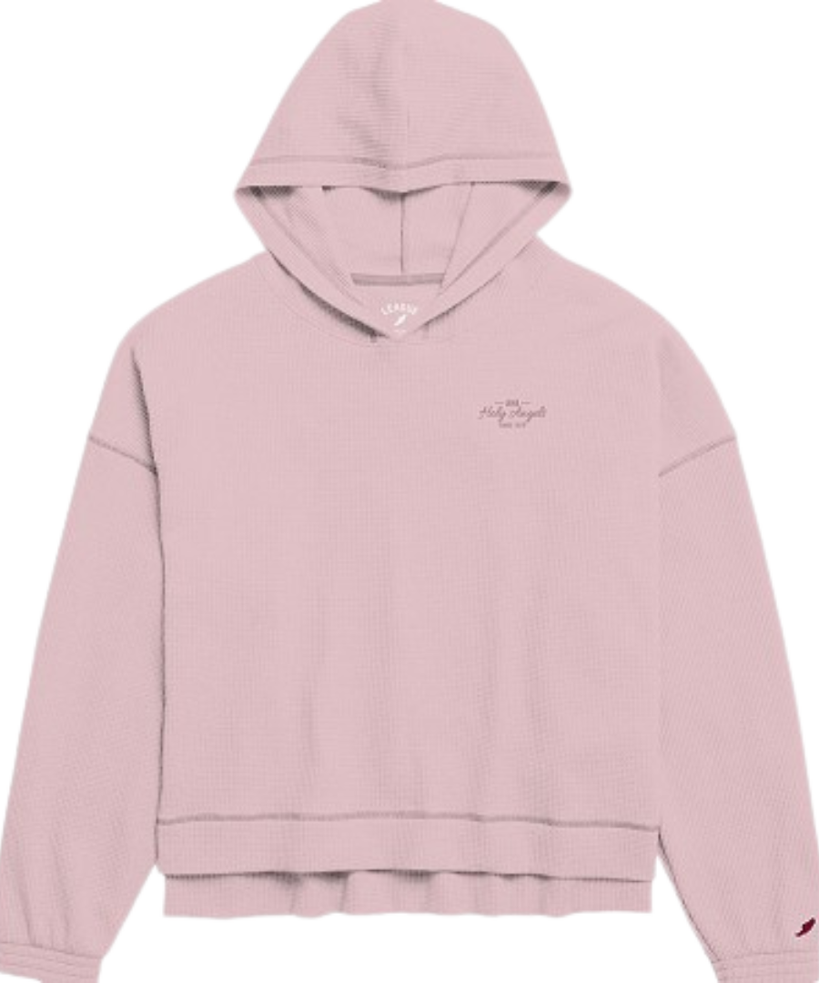 Pink AHA Waffle Hoodie